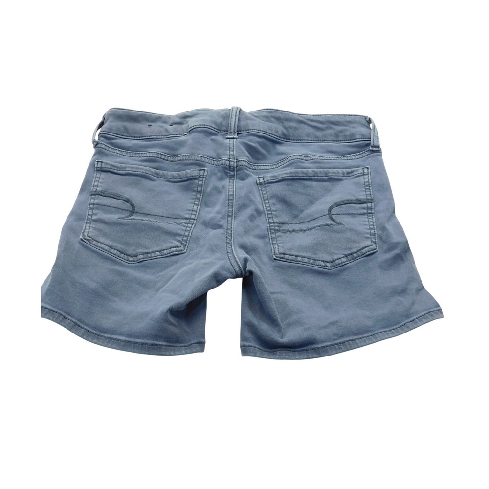 American Eagle Super Stretch Midi Bermuda Shorts Women 6 Blue - Picture 2 of 6
